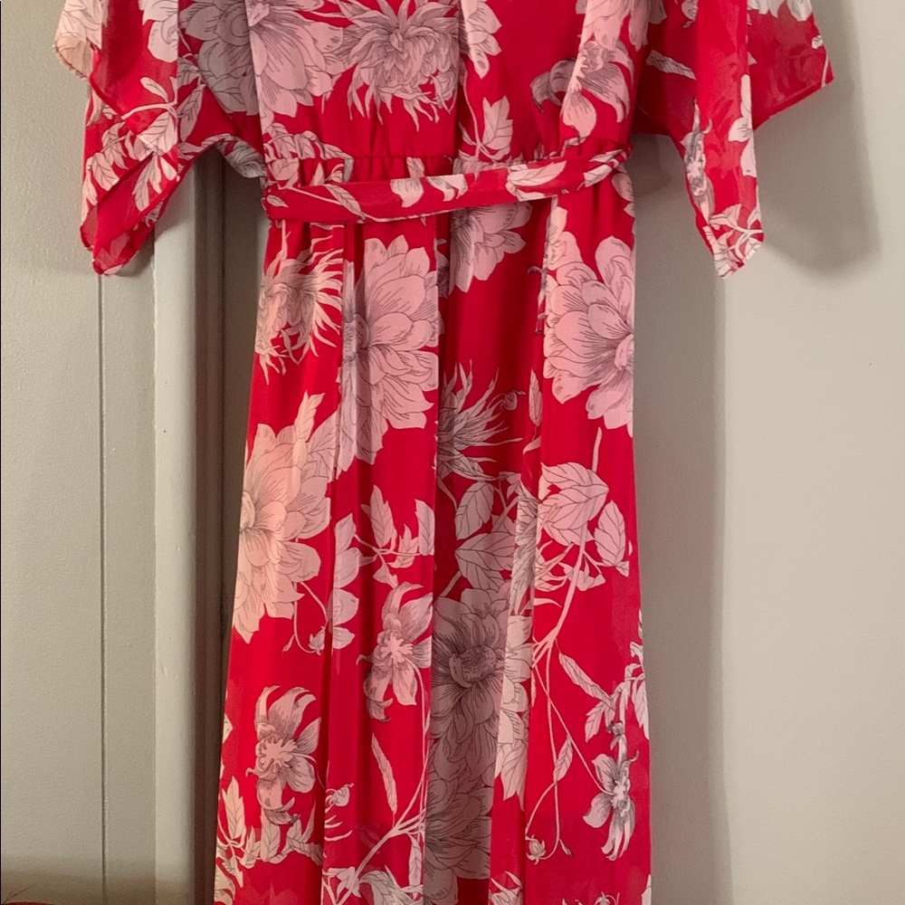 Pink Floral Maxi Dress